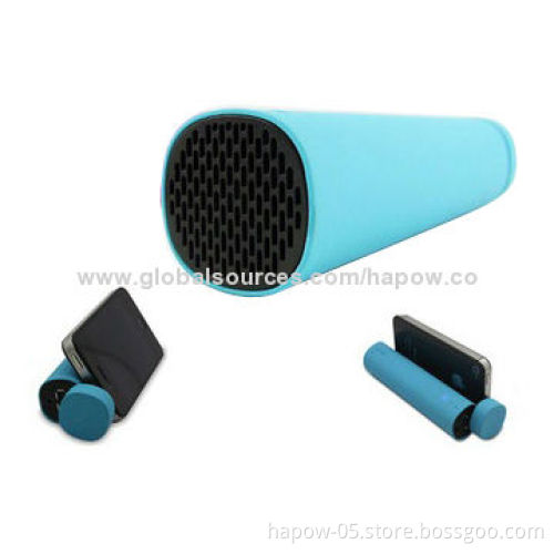 Cylindrical Subwoofer Mini Speaker Power Banks, 3,500mAh Capacity with Mobile Phone Stand